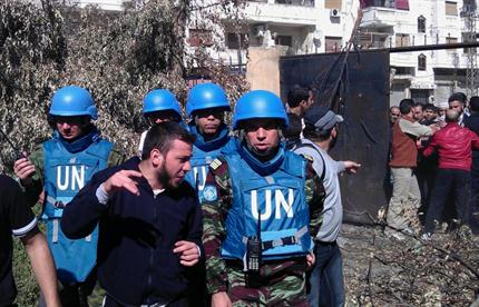 UN Observers In Combat Zones, Annan Urges Commitment to His Plan 
